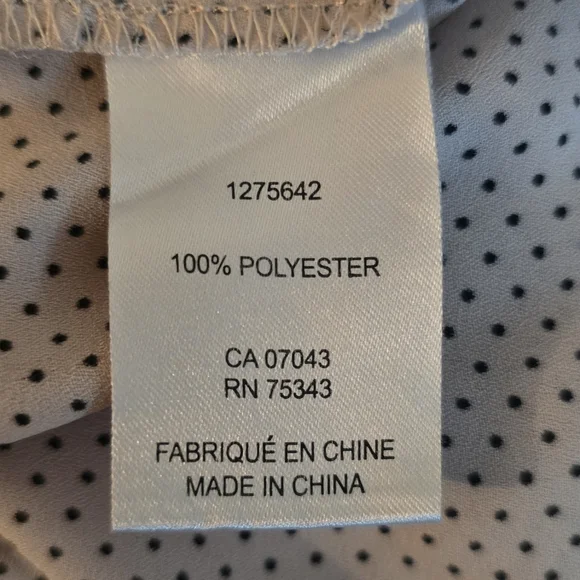 Jones & Co Polka Dot Blouse Plus Size V Neck Flutter Sleeve Lightweight Top 3X - Picture 4 of 5